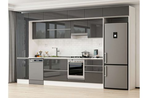 ALVİNKA 400X240 CM MUTFAK DOLABI, MBB E90B50S60 1 ANTRASİT SUNTALAM