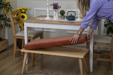 JOYCE AHŞAP BENCH PUF, KİREMİT