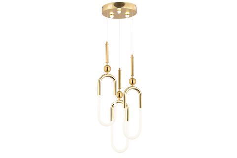 THİSTED ÜÇLÜ YUVARLAK LED AVİZE, GOLD