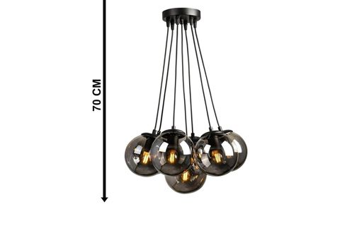 GLASS WORLD AVİZE, SİYAH FÜME CAMLI