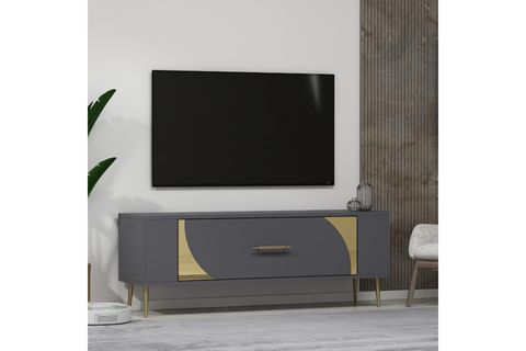 RETROP TV SEHPASI, 2CT, ANTRASİT ALTIN
