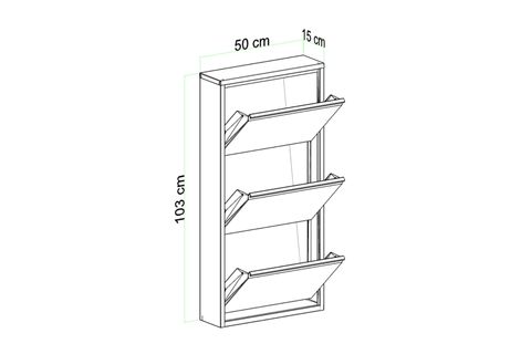LİNEA METAL AYAKKABILIK, ANTRASİT, 3 KAPAKLI