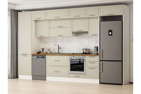ALVİNKA 385X240 CM KLASİK MEBRAN MUTFAK DOLABI, MBB E80B60S45 1 MEBRAN KUMTAŞI SUNTALAM