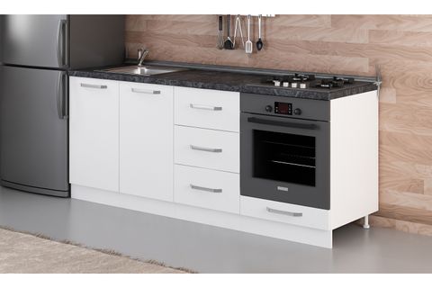 MİNAR 200 CM MUTFAK DOLABI BEYAZ 200-B3-ALT MODÜL