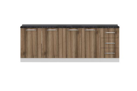 MİNAR 235 CM MUTFAK DOLABI BEYAZ DORE 235-D1-ALT MODÜL