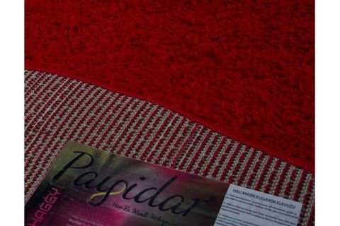 PAYİDAR HALI SHAGGY 9000NM YUVARLAK KIRMIZI 120X120