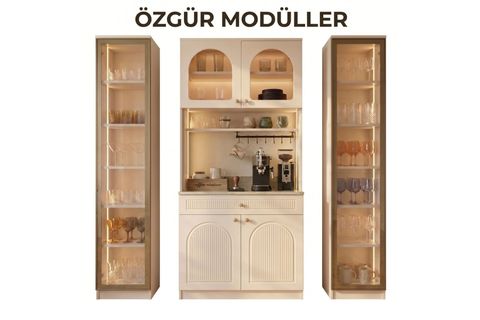 LORA MDF KAHVE KÖŞESİ, 3 MODÜLLÜ