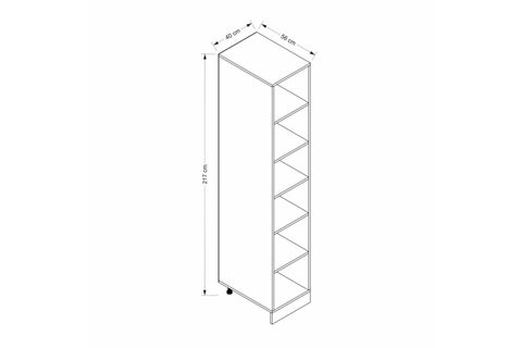 MİNAR 40 CM MUTFAK BOY DOLABI BEYAZ DORE D40-MCBA1