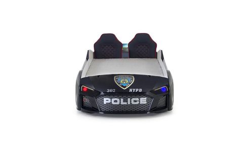 AUDİ V12 KUMANDALI VE MÜZİKLİ POLİS ARABALI YATAK, 90X190