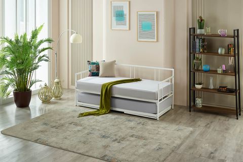 FORTE DAYBED YAVRULU METAL KARYOLA, BEYAZ, 90X200