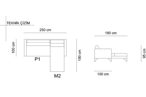 MADRİD RELAX KOLTUK, GRİ, SAĞ KÖŞE