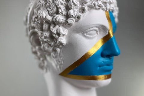 HERMES GOLD LINE POP ART DEKORATİF ROMA YUNAN HEYKELLERİ