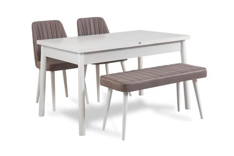STORMİ MASA TAKIMI, BEYAZ SOHO GRİ