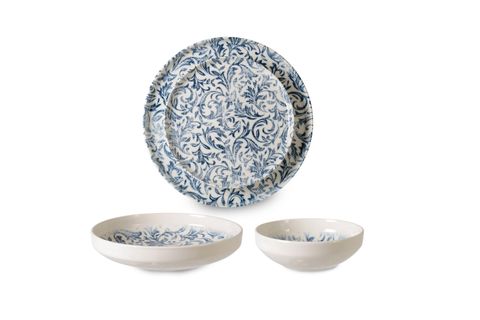 FİDEX HOME FİLİZ PORSELEN DİJİTAL YEMEK TAKIMI, 24 PARÇA