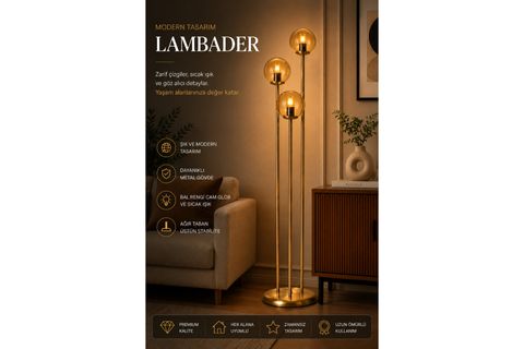 JUDY ÜÇLÜ ESKİTME BAL CAMLI LAMBADER