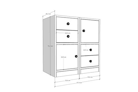 BK ÇOK AMAÇLI DOLAP, 2 KAPAKLI, ÇAD