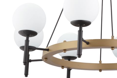 ORCHİD SEKİZLİ AVİZE, SİYAH ESKİTME