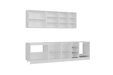 MİNAR LOTUS 290 CM MUTFAK DOLABI BEYAZ DORE 290-D3