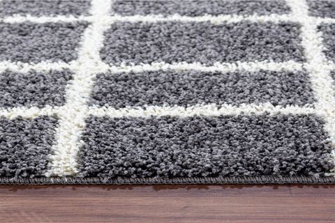 EUROBANO ROYAL KAYMAZ TABAN YIKANABİLİR SHAGGY YOLLUK HALI, GRİ, 100X400