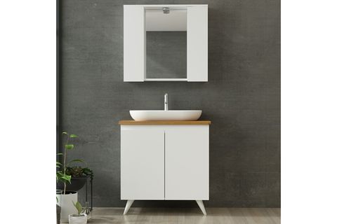 NİKA BANYO DOLABI 85CM AY2K 2K1A TZG BEYAZ
