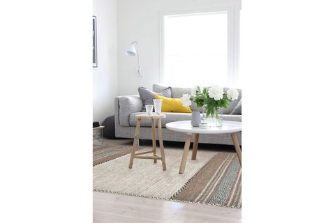 İSKANDİNAV EL DOKUMA KİLİM BEJ 80X300
