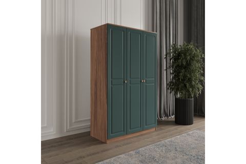 VİOLET GARDIROP, YEŞİL, 3 KAPAKLI