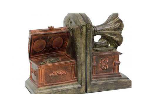 LİVAVA DEKORATİF KİTAP DESTEĞİ GROMOFON PİKAP POLYESTER