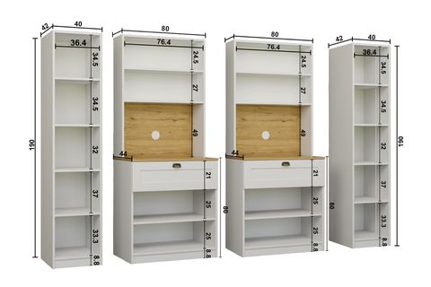 NERO QUAD ÇOK AMAÇLI KİLER DOLABI KAHVE KÖŞESİ, 190X240 CM