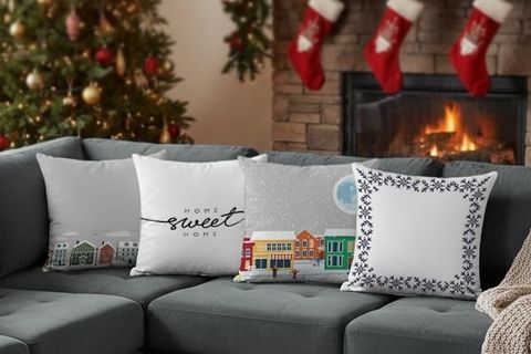 YILBAŞI TEMALI DÖRTLÜ KIRLENT KILIFI, FÜME, 1042