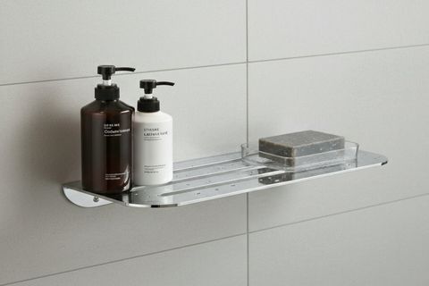 PASLANMAZ ÇELİK BANYO DUŞ RAFI, GÜMÜŞ GRİ, 25103 CM