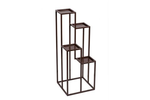 PİTHANA KAHVERENGİ METAL SAKSILIK ÇİÇEK RAFI SAKSI STANDI