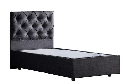 DOLCE BAZA BAŞLIK VE PLUS YATAK SETİ, ANTRASİT, 120X200