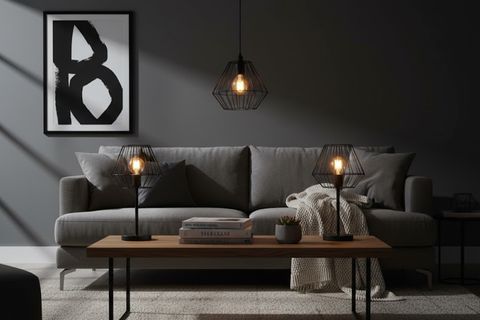 KADER ENDÜSTRİYEL YATAK ODASI AYDINLATMA SETİ SİYAH