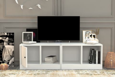 AYDIN TV ÜNİTESİ, BEYAZ, 130 CM, TVT-1002-Ç