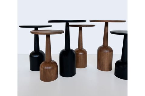 ZİGON MANTAR SEHPA, ÜÇLÜ, SİYAH