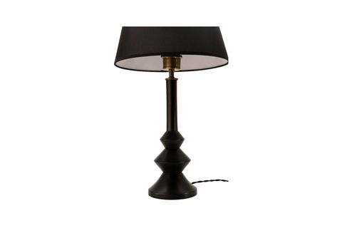 MASSELLO DESIGN ELEGANTE AHŞAP ABAJUR - MASA LAMBASI SİYAH