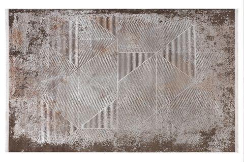 ATLAS HALI FRAPE FP01D KAHVE KREM MODERN SALON HALISI 120X180