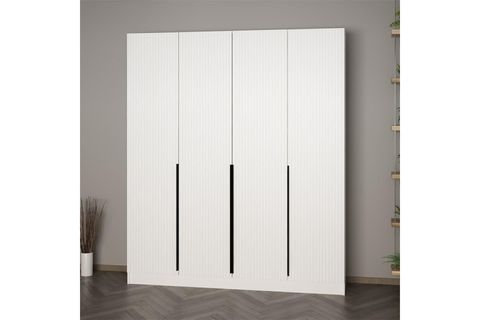 KALE 210 CM 4 KAPAKLI 2B RAF PORTMANTO, BYZ MBR ÇİZGİLİ BYZ