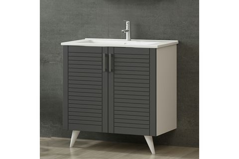 VERA BANYO DOLABI ALT 100CM AY2K ETJ BEYAZ ANTRASİT