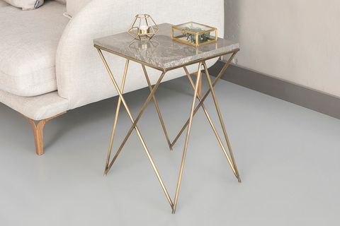 Fİ YAN SEHPA, GRİ ESKİTME, GOLD AYAK
