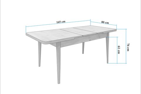 VİNA AÇILIR MUTFAK MASASI TAKIMI CEVİZ LACİVERT 1048