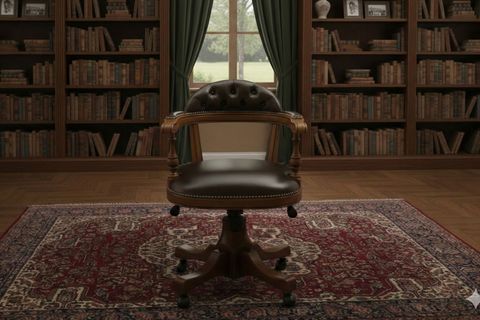 ORİN SUNİ DERİ OFİS SANDALYESİ, CEVİZ