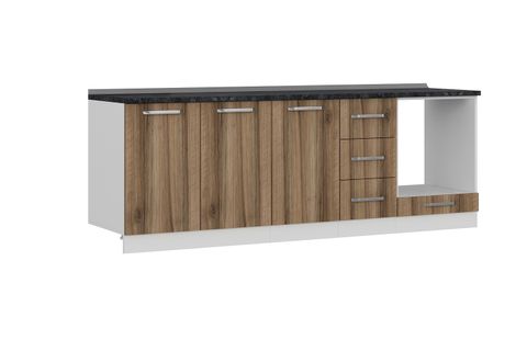 MİNAR 235 CM MUTFAK DOLABI BEYAZ DORE 235-D3-ALT MODÜL