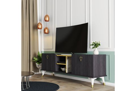 MEZZA 1520 ALLEGRA 150 CM TV ÜNİTESİ TREVİSO EFES HGS.(ALTIN ŞERİTLİ)