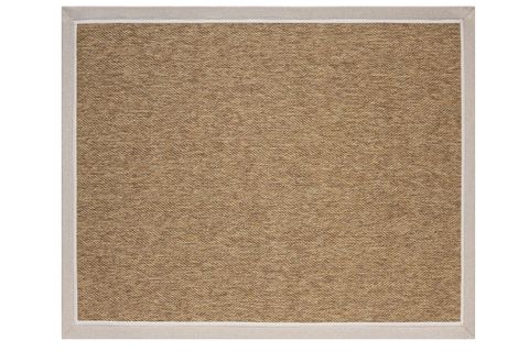 ÇİFT BORDÜRLÜ HASIR DOKULU SİSAL MAKİNE HALISI, BEJ, 100X400
