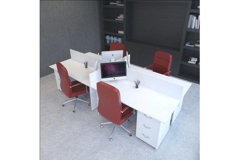 VENA NİL WORKSTATION DÖRTLÜ MASA ÇALIŞMA GRUBU İSTASYONU AKÇAAĞAÇ