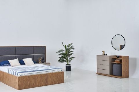 RENATA MODERN 2 RAFLI ŞİFONYER, MEŞE VİZON, 4 ÇEKMECELİ