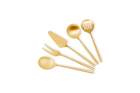 THE MİA GİALLO SERVİS SETİ GOLD 5 PARÇA