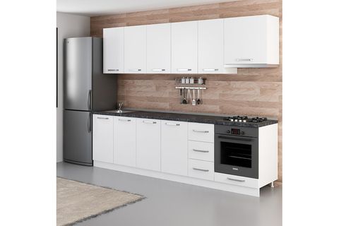 MİNAR RÜYA 280 CM MUTFAK DOLABI BEYAZ 280-B11