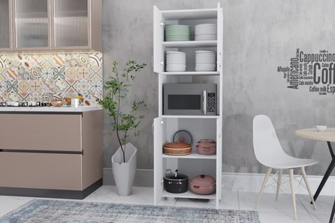 DURUSİLYA MİKRODALGA FIRIN BÖLMELİ KAPAKLI DOLAP, BEYAZ